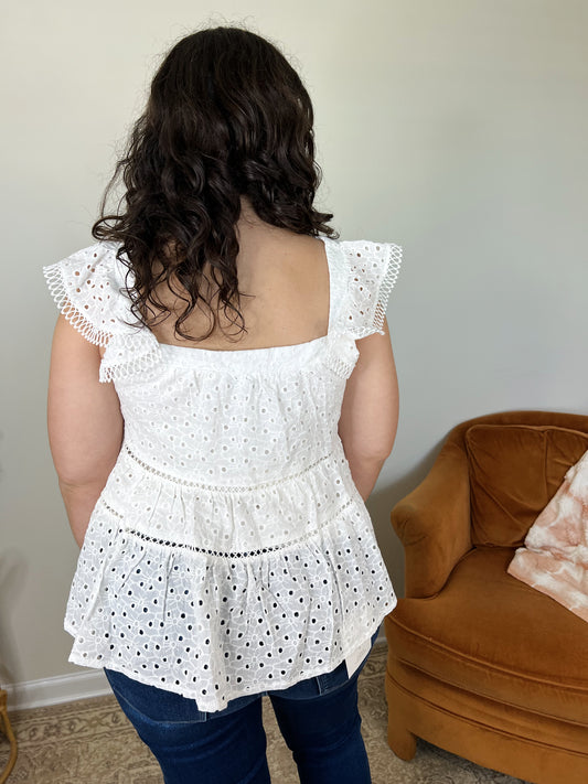 Aleera Eyelet Top