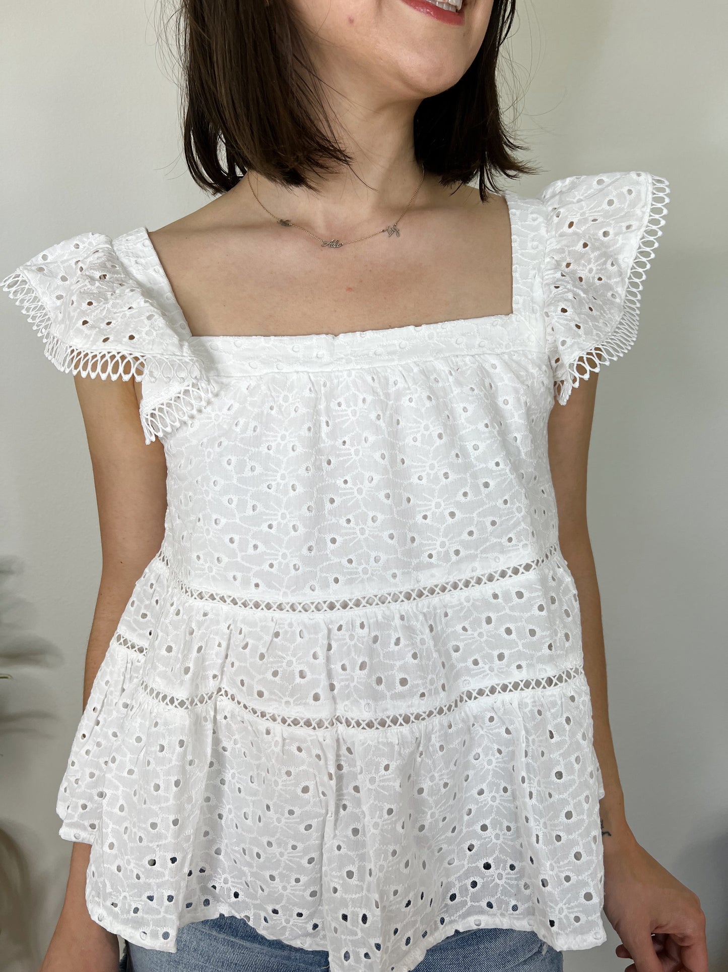 Aleera Eyelet Top