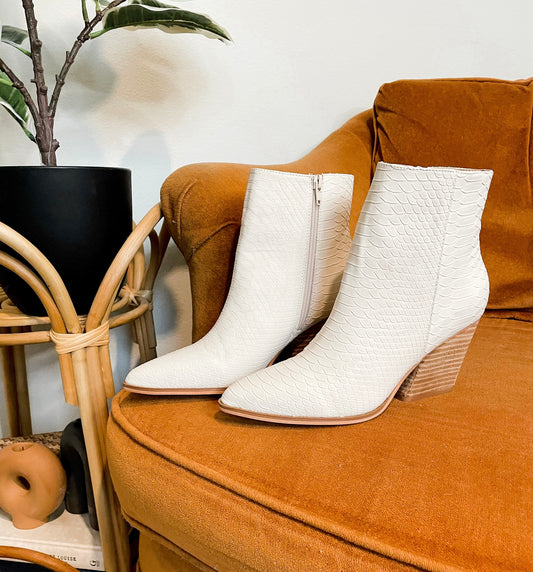 Brooklyn Ivory Ankle Bootie