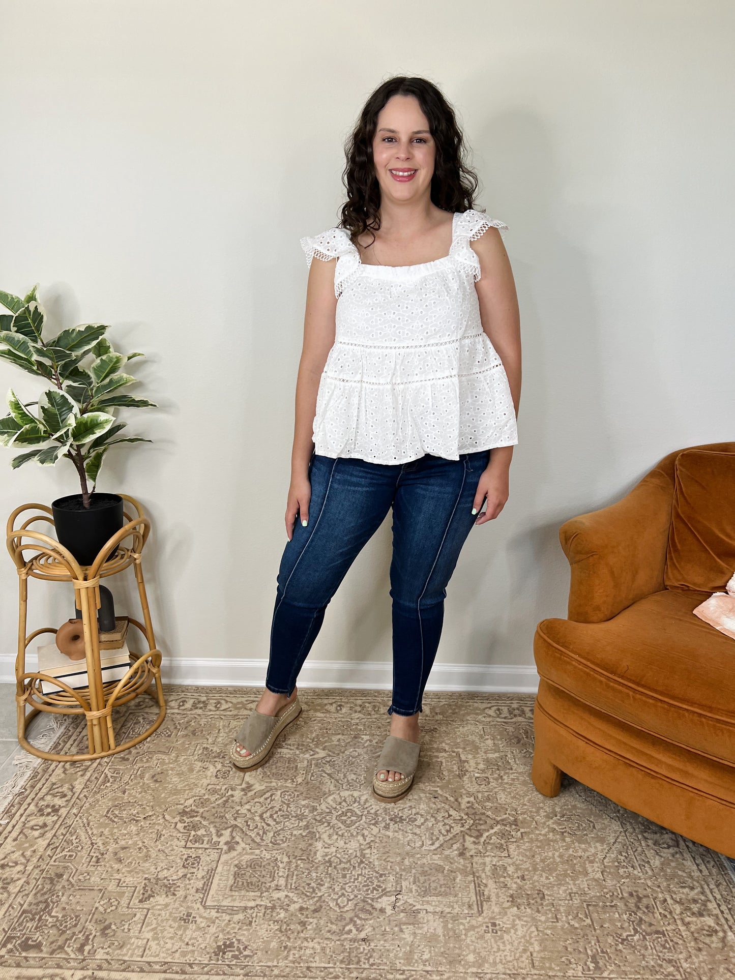 Aleera Eyelet Top