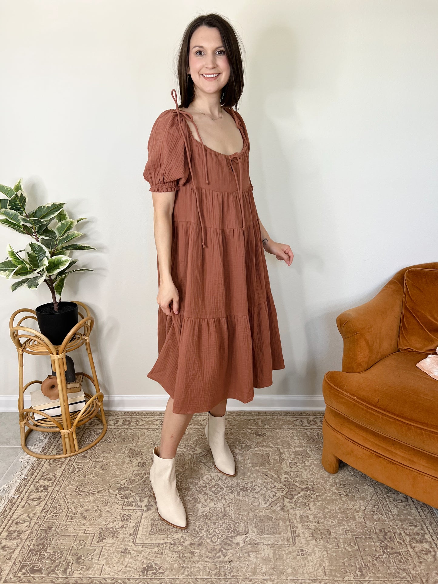 Valerie Tiered Midi Dress