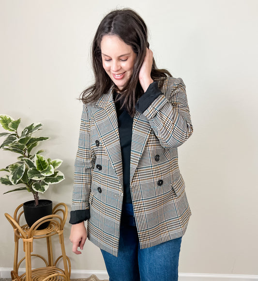 Oaklynn Plaid Blazer